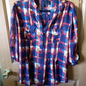 NewDirections XL blue blouse